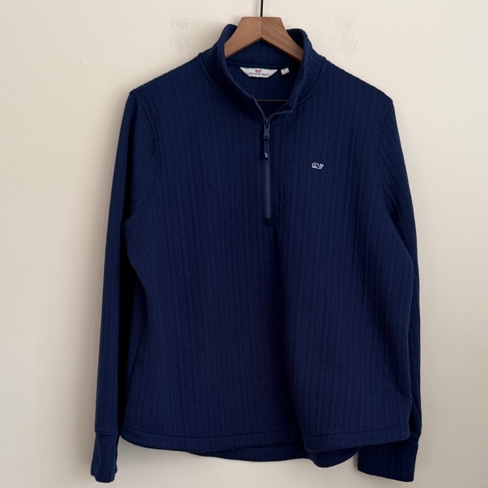 Vineyard Vines navy blue quarter zip pullover jacket XL
